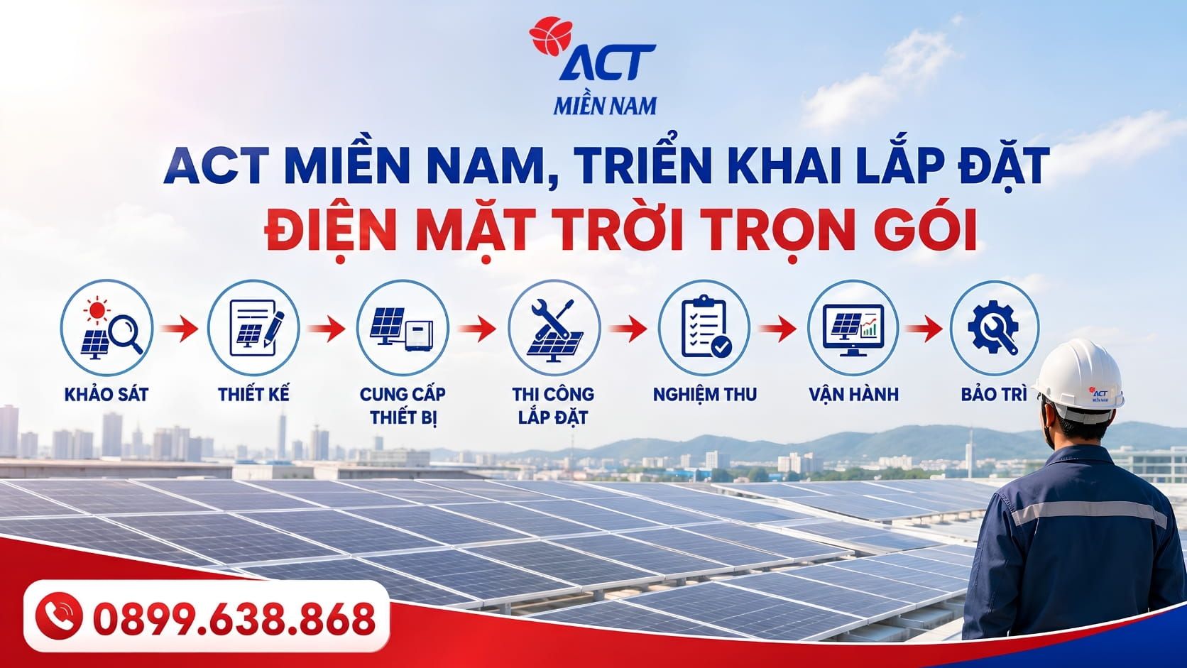 Tổng thầu thi công lắp đặt điện mặt trời trọn gói (EPC) 37 ACT Miền Nam triển khai thi công, lắp đặt điện mặt trời trọn gói giá tốt tại miền Nam