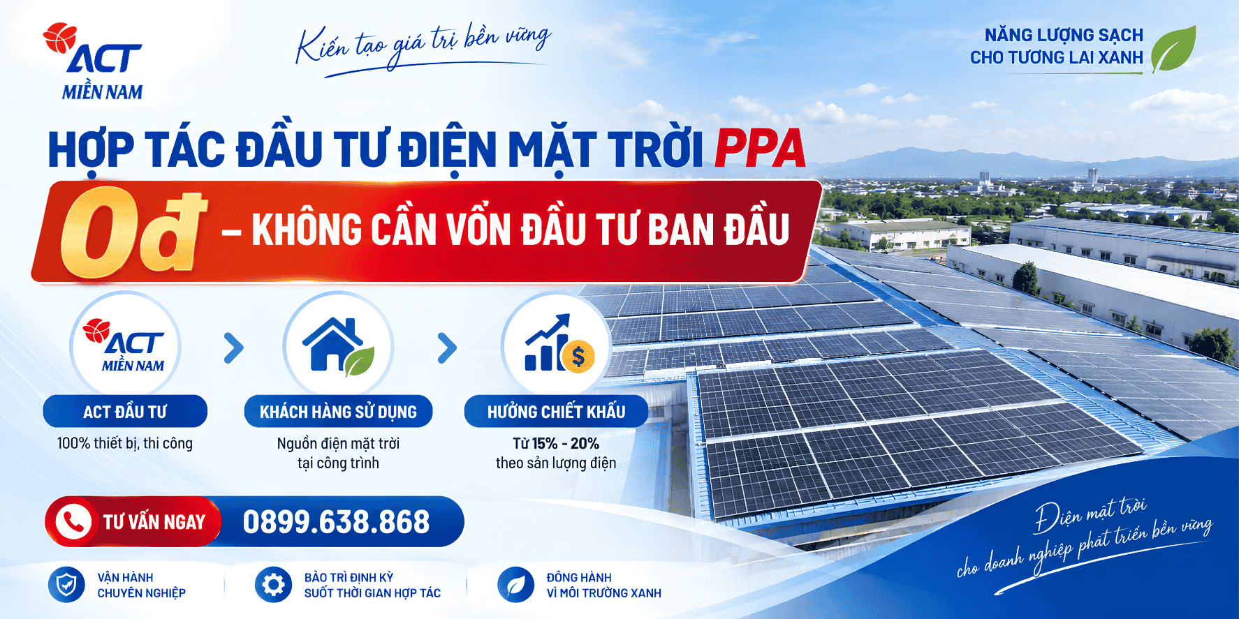 Hợp tác đầu tư năng lượng mặt trời 0đ - Không cần vốn đầu tư (PPA) 2 Hợp tác đầu tư năng lượng mặt trời không tốn chi phí ban đầu (PPA)