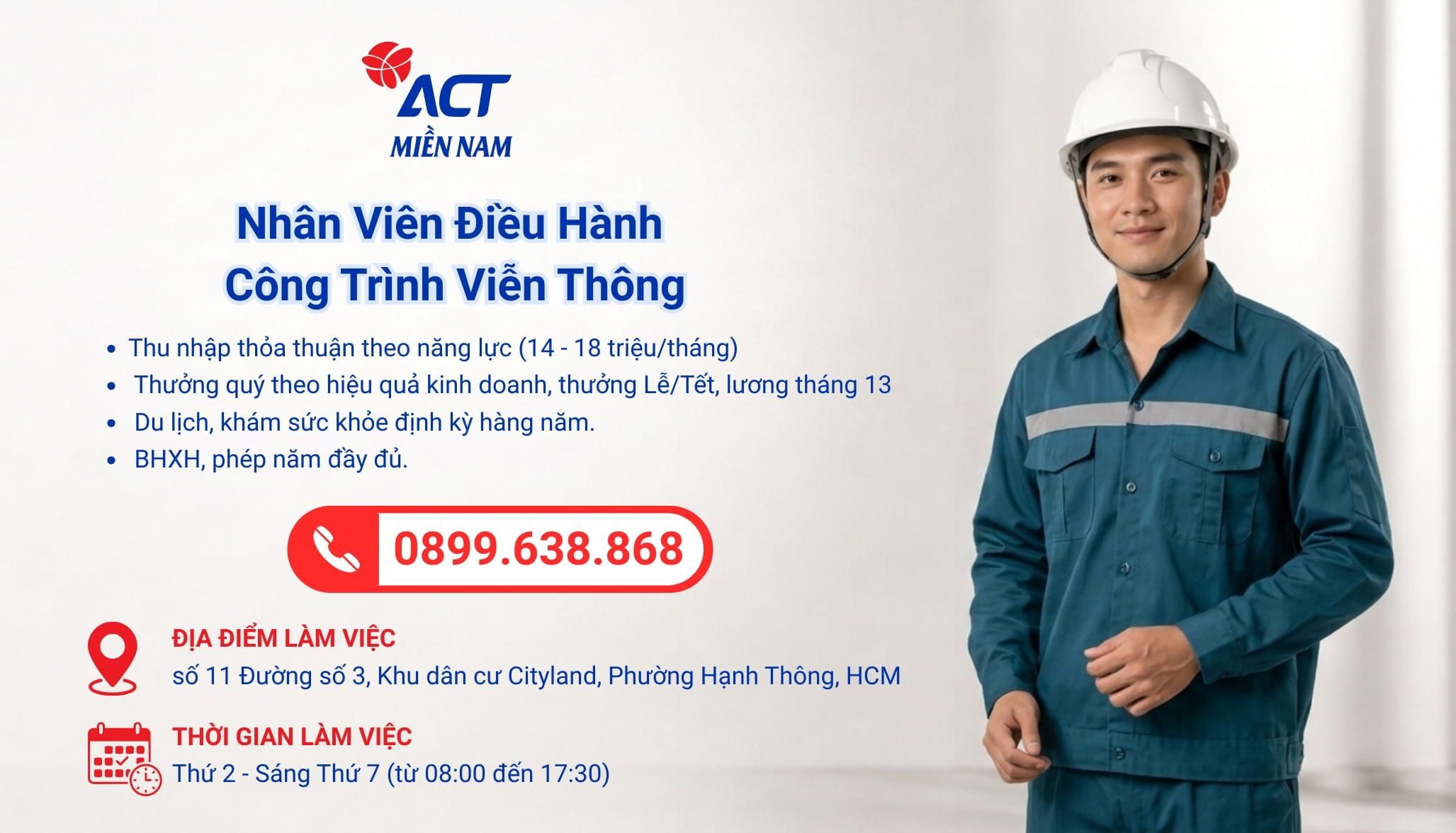 Nhân viên Điều Hành Công Trình Viễn Thông
