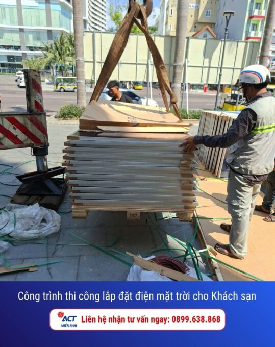 Công ty lắp đặt điện mặt trời trọn gói tại Long An cho gia đình và xưởng 12 Cong trinh thi cong lap dat dien mat troi cho Khach san tai Gia Lai img