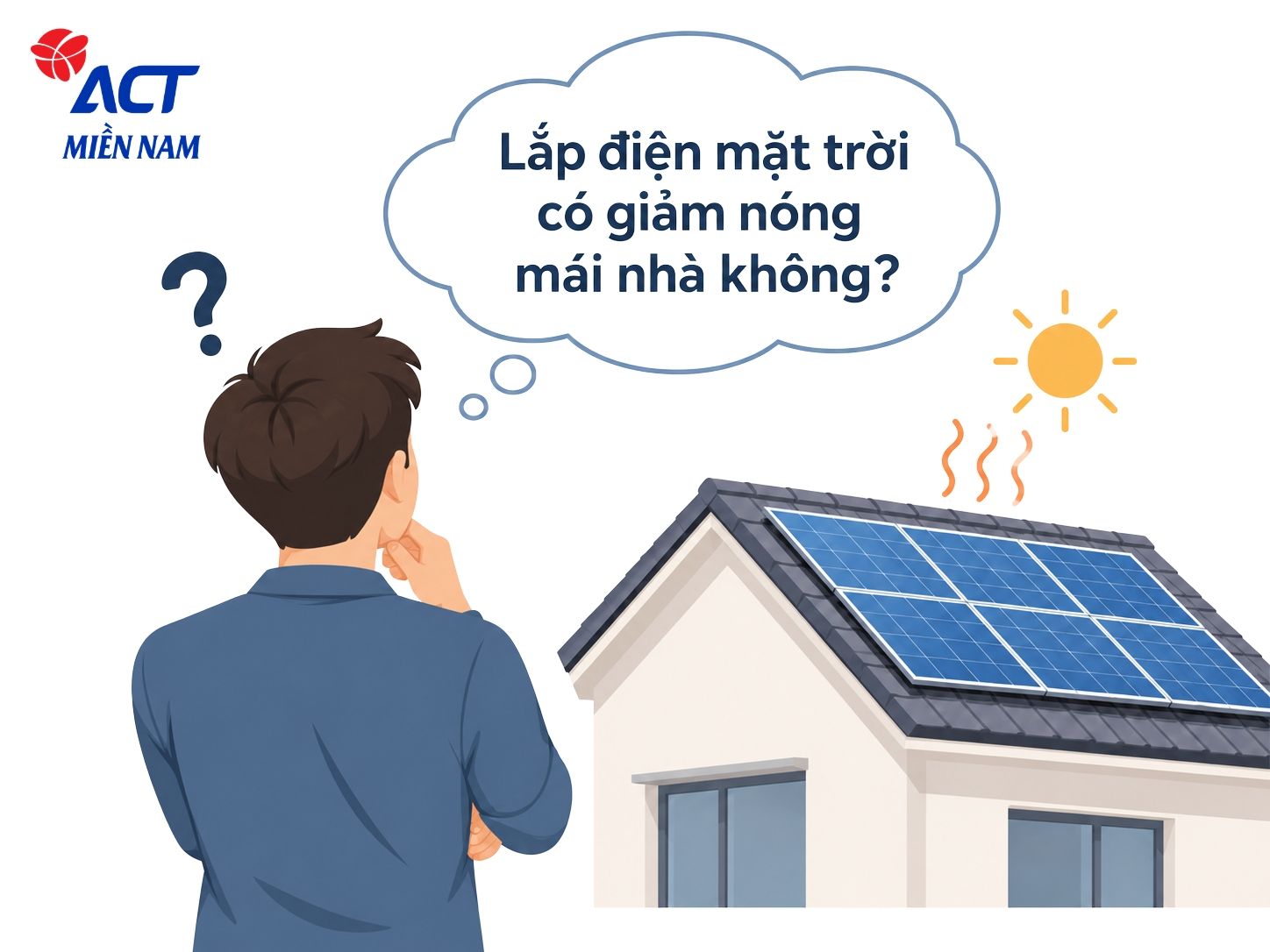 Lắp điện mặt trời có giảm nóng mái nhà không? 1 Lắp điện mặt trời có giảm nóng cho mái nhà không
