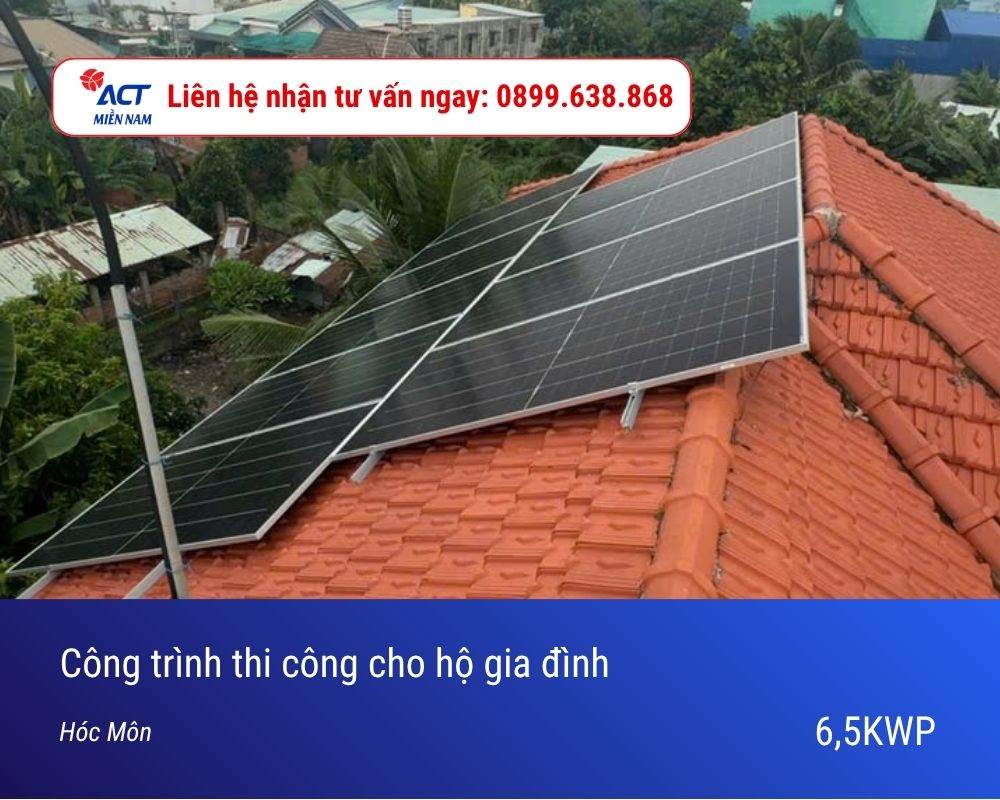 Thi công điện mặt trời trên mái ngói cho hộ gia đình